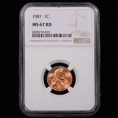 1987 Lincoln Memorial Cent 1c - NGC GRADED MS67 RD