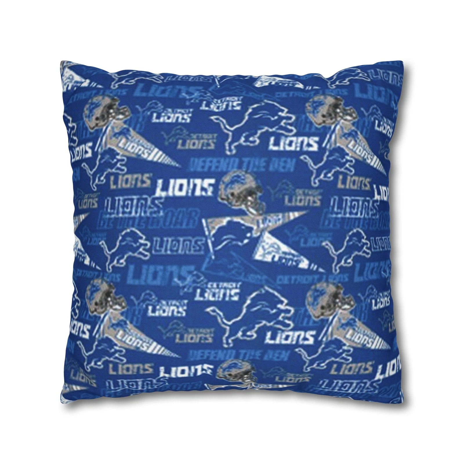Detroit Lions Spun Square Throw Pillowcase