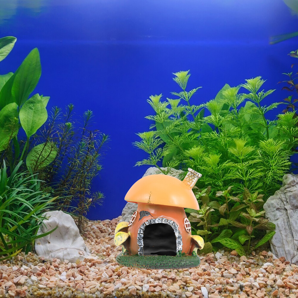 Fish Tank Decoration Tanks Aquarium Decorations Mushroom House eBay
