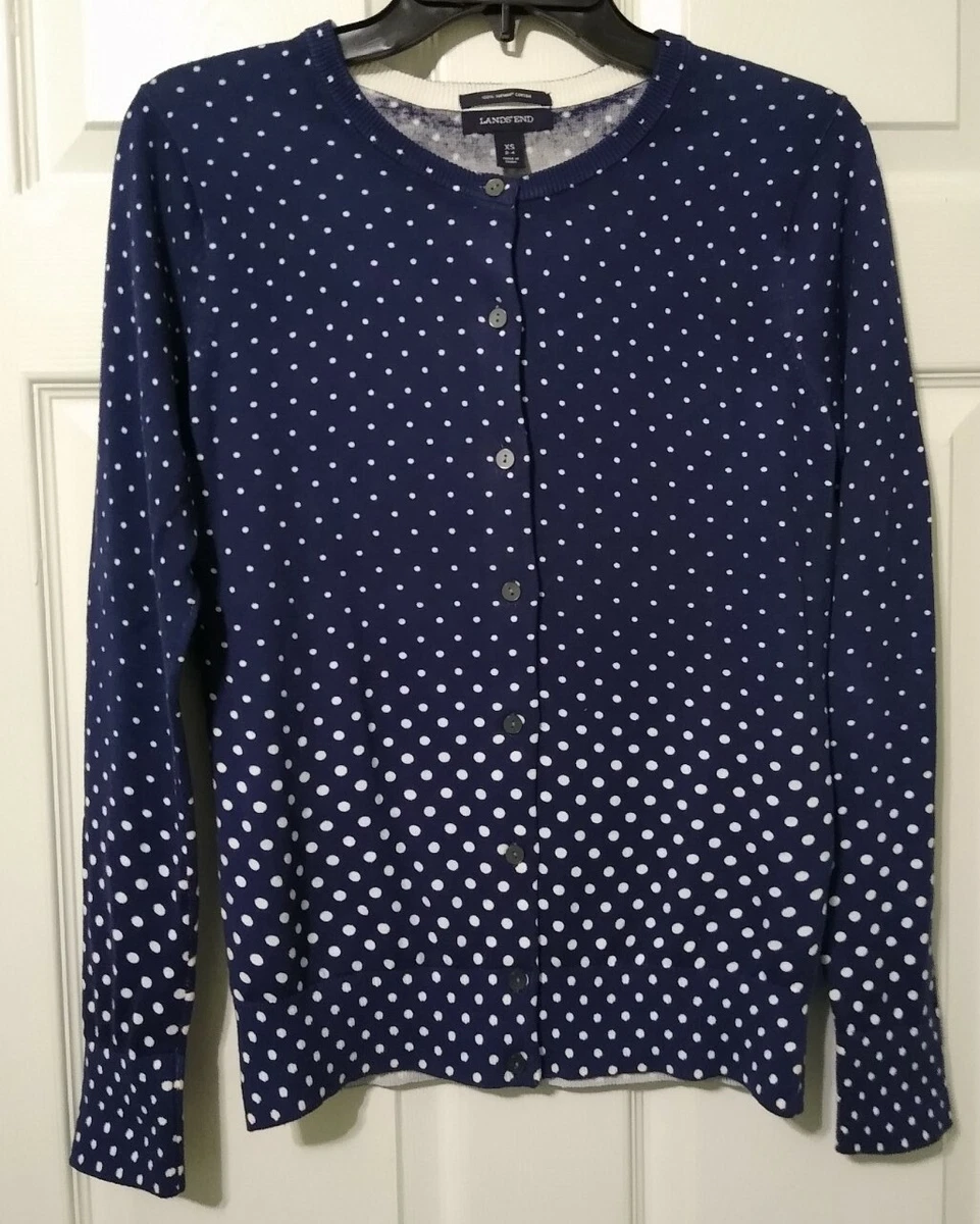Lands end store cardigan supima
