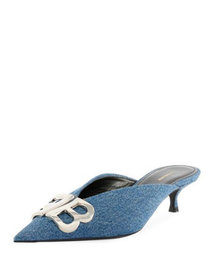 balenciaga denim mules