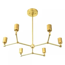 Modern Mid Century Sputnik Chandelier Brass Stunning Industrial Fixture Lamp