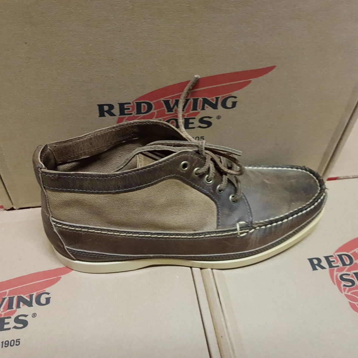 Bottes Red Wing Shoes 9191 Chukka Concrete - Taille 45,5 EU (UK 11 / US 12,5) - Cuir Marron Neuves En Boîte