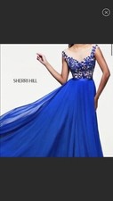 Sherri Hill Royal Blue Prom Dress Size 2