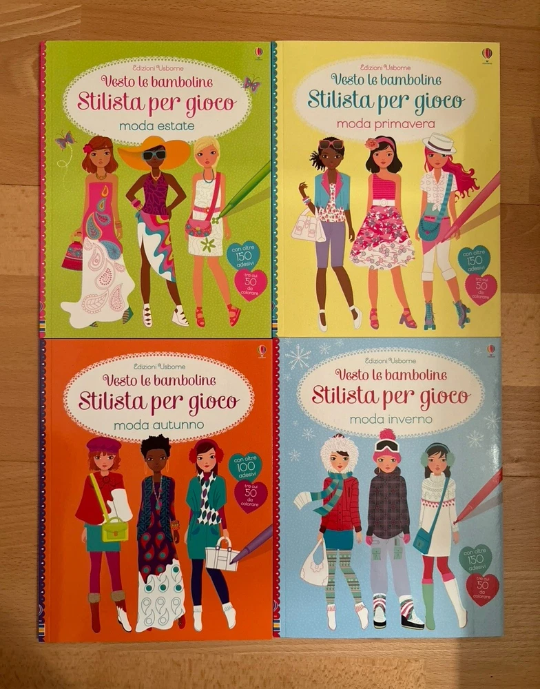 Kleide die Sticker-Puppe an mit über 550 Aufkleber auf Italienisch