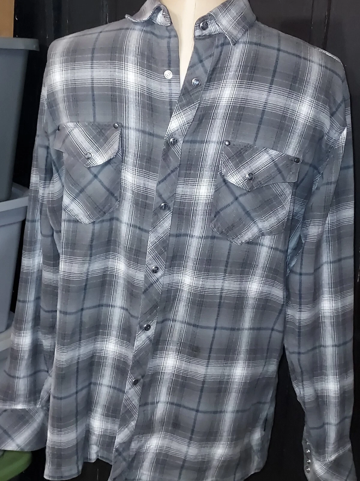 Kuhl Shirt Mens XL Plaid Flannel Pearl Snap Long Sleeve Outdoor Hike Shirt