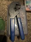 Crimping Pliers, Electrical Cable Hex Crimp, Hand Tool & Equipment, Blue Handle