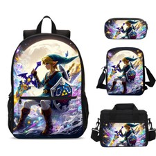 Legned of Zelda Link Kids School Backpack Cooler Lunch Bag Pen Bag Satchel Lot