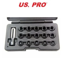 US PRO 16pc SPARK PLUG THREAD REPAIR KIT M14 X 1.25  5856