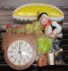 MCM Burwood French Flower Cart Vendor CLOCK #2044 NOT WORKING — photo 1