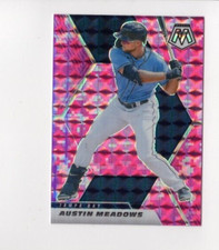 2021 Panini Mosaic Austin Meadows #39 Pink Camo Prizm Tampa Bay Rays