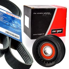 BOSCH 6PK2120 Keilrippenriemen + Rolle für FORD COUGAR 2.0 16V MONDEO II