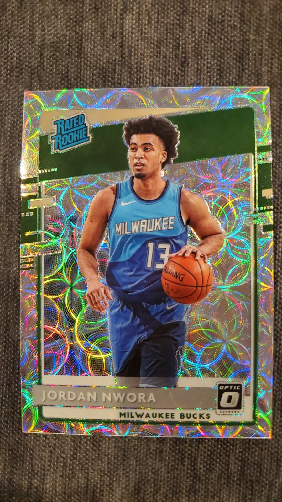 2020-21 Donruss Optic Premium Jordan Nwora Silver Scope PRIZM /249 Rookie #189