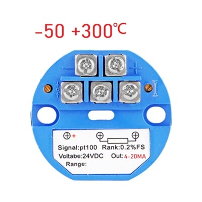 RTD PT100 -50- 300 Grad Temperatur Sensor Sender Modul DC 24V 4-20MA Temperatur