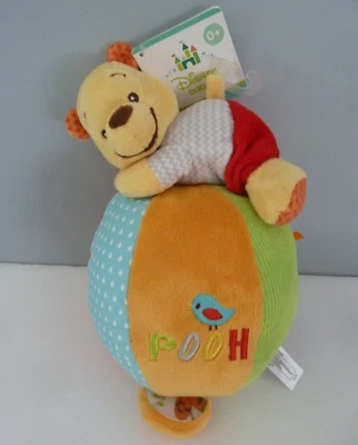 X99 DOUDOU MUSICAL DISNEY NICOTOY WINNIE POOH Balle ballon oiseau 25cm 100% NEUF - Photo 1/4