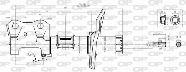 Amortisseur avant droit Toyota Prius 1.8 Hybrid pour réparer le claquement de suspension