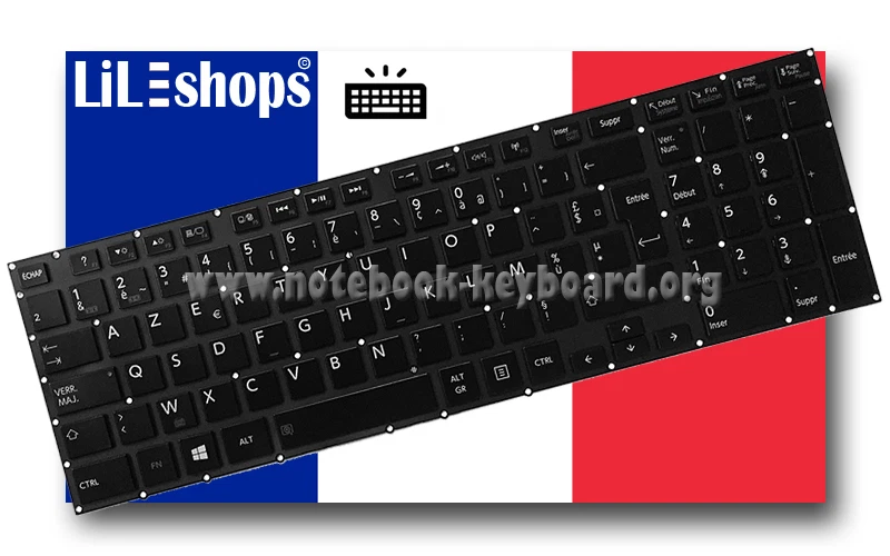 Clavier Français Original Toshiba Satellite P50-A-11L P50-A-11U Rétroéclairé - Photo 1/1