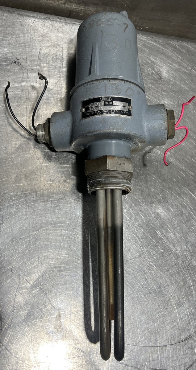 Used Surplus INDEECO Immersion heater Cat No 25-SSTA-4C-E 230V