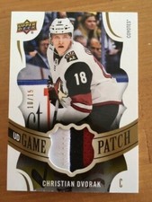 2018-19 Upper Deck Hockey Game Patch GJ-CD Christian Dvorak Serie 1 (10/15)