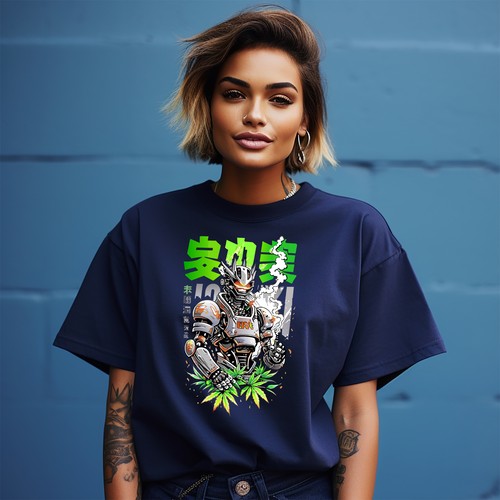 Weed-Hemp 28 Robot Unisex T-shirt - A Smokin' Hot Classic! Funny cotton tee for - Picture 8 of 46