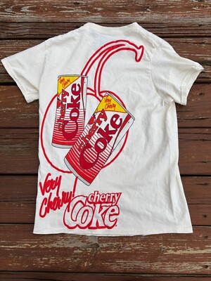 Ripple Junction Very Cherry Coke All Over Print Graphic T-Shirt White Mens Small
