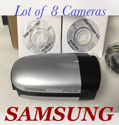 Lot of 8 Samsung Color Cameras W/ 3MP Full HD 1080P IP Network  SNB-7001N NEW!!