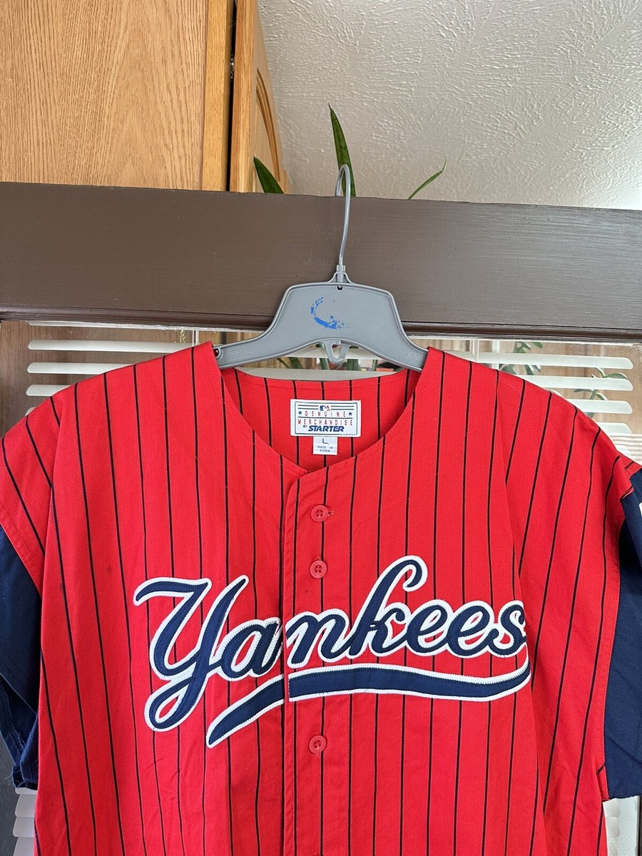 Vintage STARTER New York Yankees SLEEVELESS Pinstripe MLB