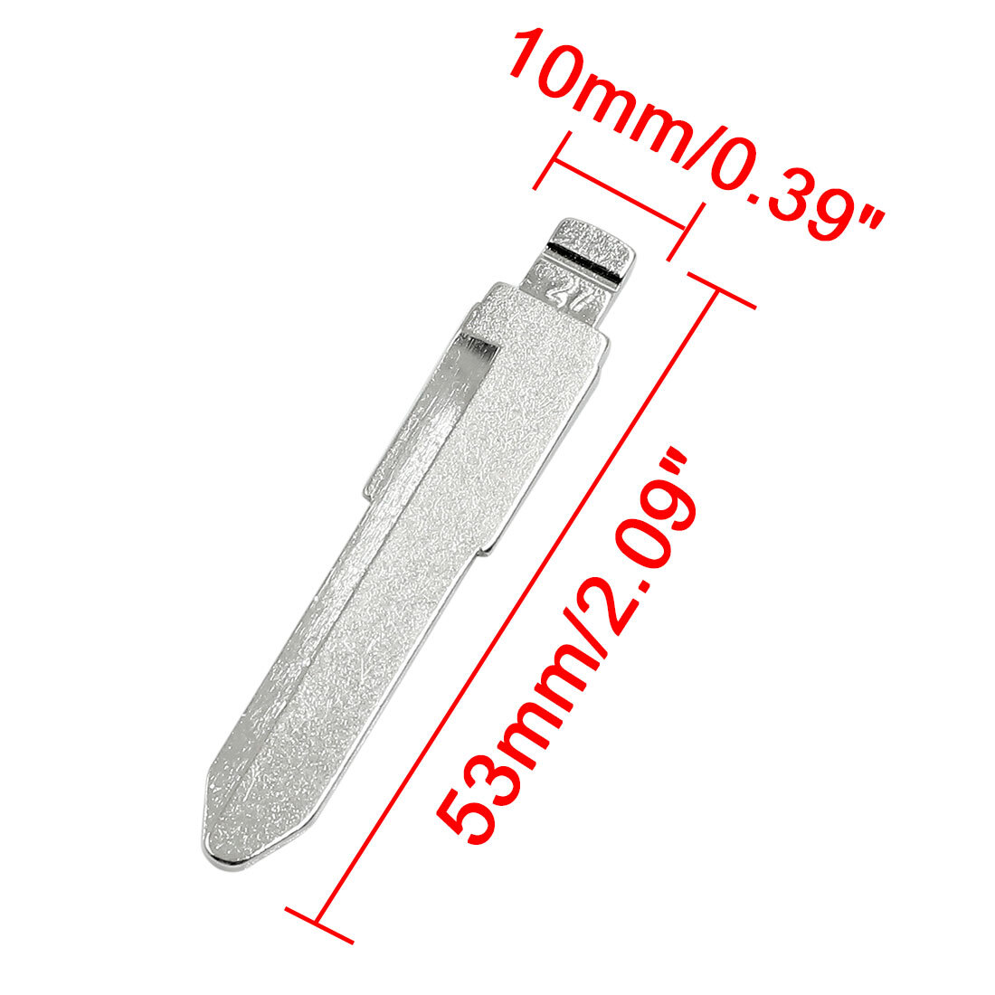 2 Uncut Flip Key Blanks For Mazda - Replacement Remote Key Blades, Gold Finish