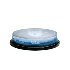 10 PlexDisc 50GB Glossy Water-Resistant White Inkjet Printable BD-R DL 645-C12