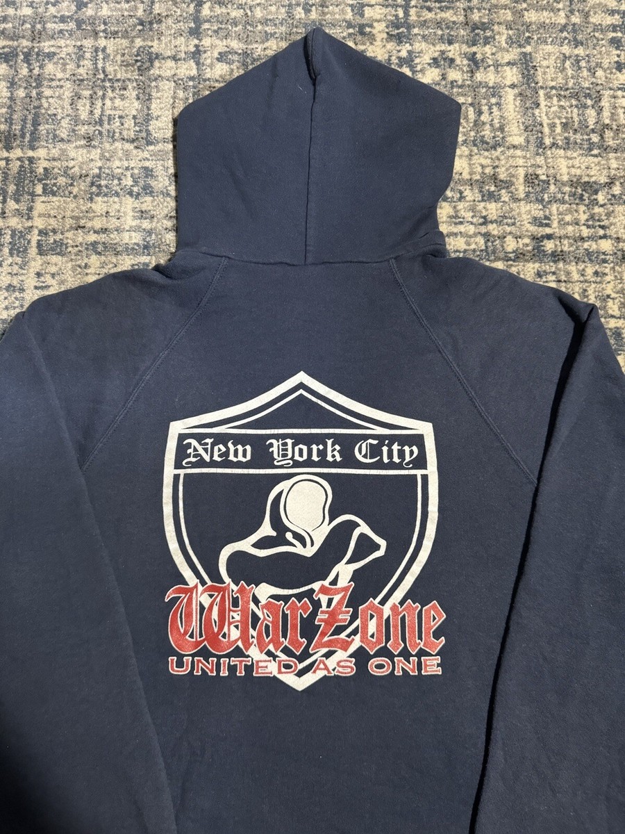 Vintage 90s Warzone NYHC Hoodie L Madball Merauder Sick Of