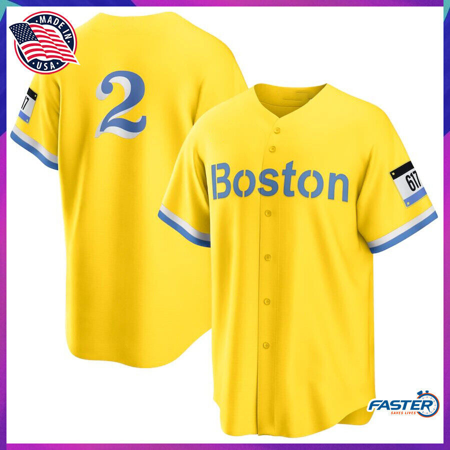 red sox blue yellow jersey