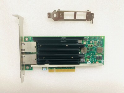 Genuine INTEL CONVERGED DUAL PORT NETWORK ADAPTER X540-T2 X540T2 BOTH BRACKETS