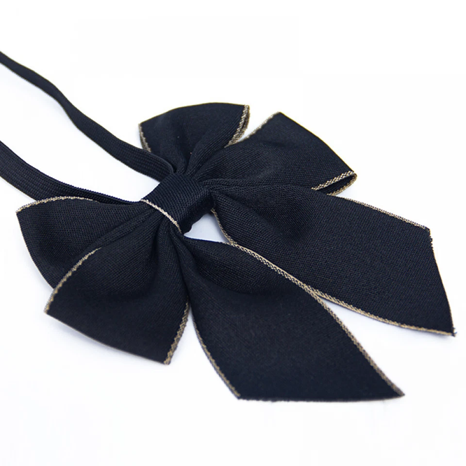 Women Girl Solid Pre-tied Bow Tie Wedding Party Tuxedo School Bowtie - Image 2 of 4