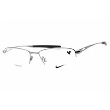 Nike Men's Eyeglasses Gunmetal Rectangular Half Rim Titanium Frame NIKE 6045 070