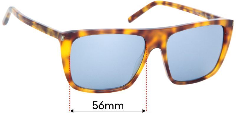 Lenti di ricambio per occhiali da sole SFx adatte a Saint Laurent Sl 156 larghezza 56 mm