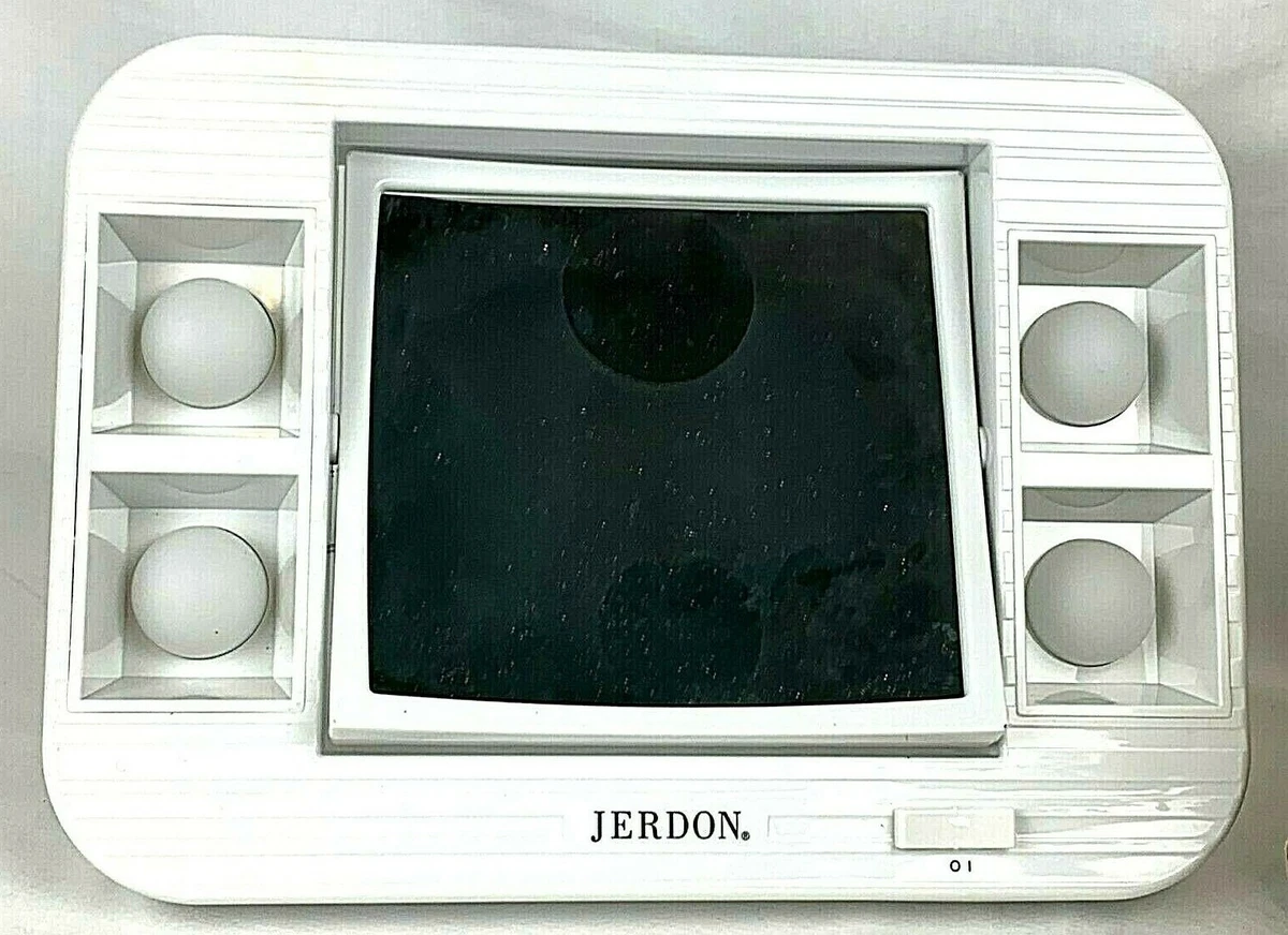 Jerdon LED Lighted Makeup Mirror 1x 5x Magnification Vanity