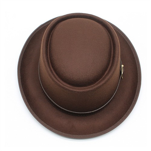 Pork Pie Hut Flat Top Fedora Hut Vintage Panamahut klassisch Jazzhut Sonnenhut - Bild 6 von 20