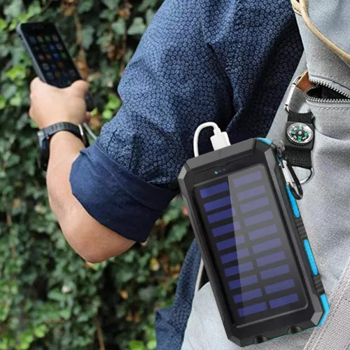 500000mAh Portable Solar Panel Dual USB External Battery Power Bank Pack Charger - Picture 10 of 12