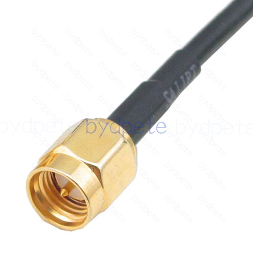 SMA male LMR100 Cable Coaxial  Stright to RA Right Angle 90 Degree Pigtail 50ohm - Image 3 of 4