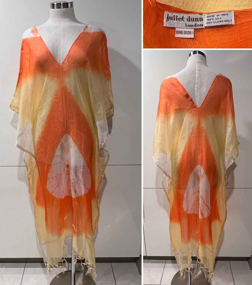 juliet dunn orange dress Silk Long Dress