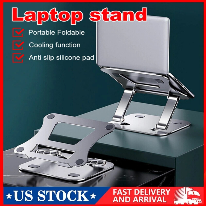 Adjustable Aluminum Laptop Stand Ergonomic Desk Riser for 10-16 Inch Computers
