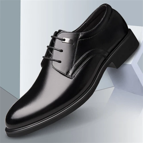 Herren Business Formal Leder Oxford Schuhe Kleid Hochzeitsschuhe - Bild 2 von 15