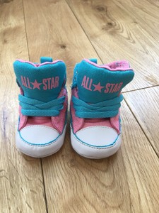 teal baby converse