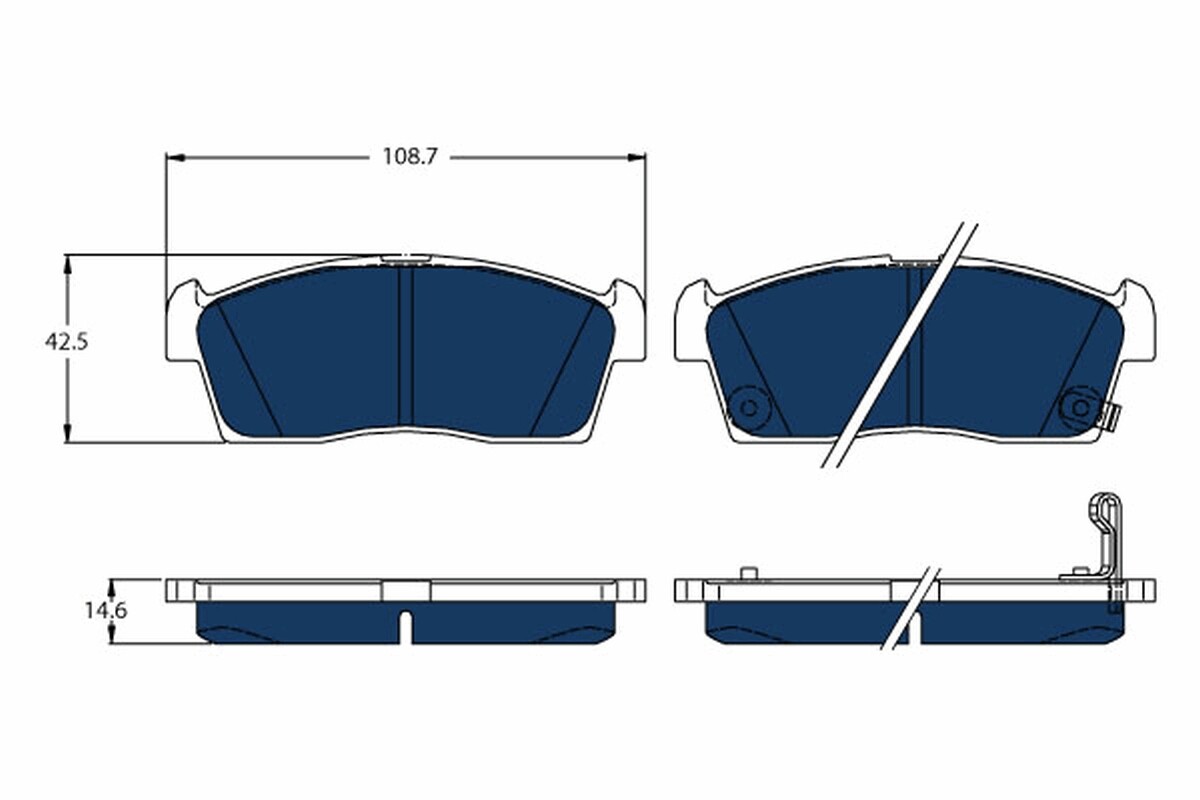 GDB1940BTE TRW Brake Pad Set, disc brake for CITROËN,PEUGEOT