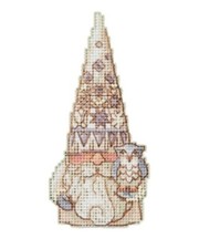 Mill Hill Jim Shore Woodland Gnomes Beaded Cross Stitch Kit  Owl Gnome
