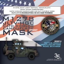 1/35 M1278 JLTV-HGC NATO 3-Color Die-cut Flexible Mask&Decals for Sabre 35A12