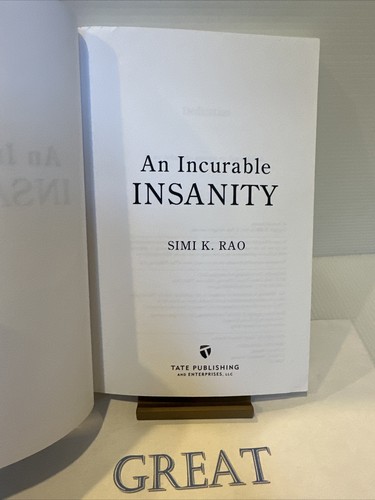 AN INCURABLE INSANITY By Simi K. Rao *Excellent Condition* - Picture 6 of 8