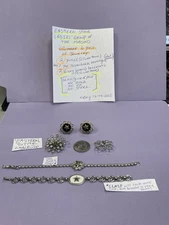 VINTAGE EASTERN STAR LADIES MASONS MASONIC LOT  JEWELRY GROUP