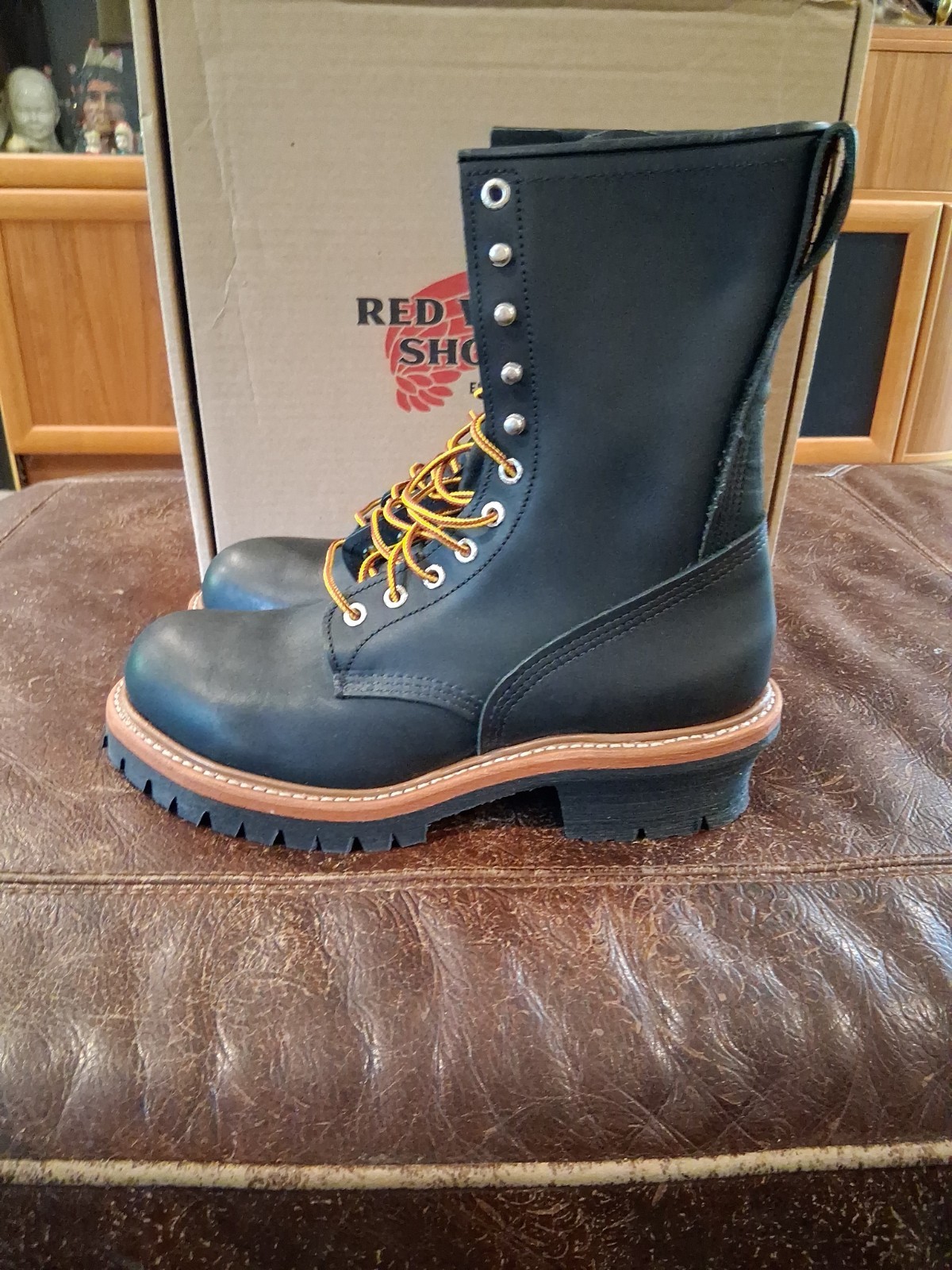 MEN'S REDWING 9" LINESMAN BOOTS # 2218 SZ. 9D STL TOE BRAND NEW IN BOX  MADE USA image 3