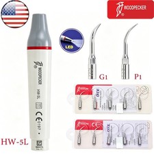Woodpecker Dental Ultrasonic Piezo Scaler HW-5L LED Handpiece Tips G1/P1 Fit EMS